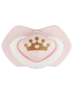 Комплект от симетрични силиконови залъгалки Canpol Royal Baby, 2 броя, 0-6 м, розови 2