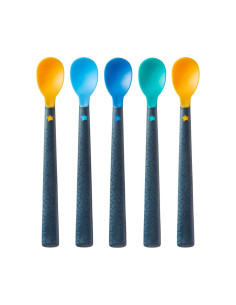Лъжици с мек връх Tommee Tippee Bacshield, 4м+, 5 броя