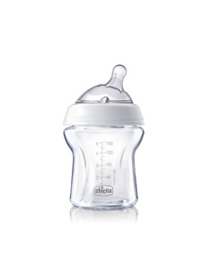 Бебешко стъклено шише Chicco Natural Feeling, 0м+, 150 мл