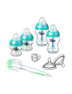 Комплект за новородено Tommee Tippee Advanced Anti-Colic, самостерилизиращо с четка за бебешки шишета