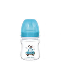 Бебешко шише антиколик с широко гърло Canpol Toys, синьо 120мл.