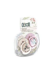 Силиконова залъгалка Lovi Wild Soul, момиче, 0-3м, 2 броя