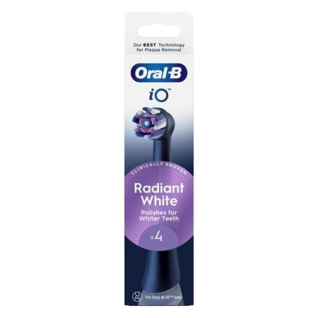ORAL-B IO Radiant White черен, накрайник за ел. четка за зъби, 4 бр.