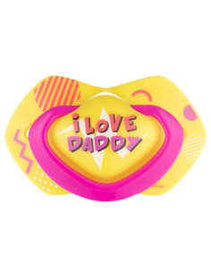 Комплект от симетрични силиконови залъгалки Canpol Neon Love, 2 броя, 0-6 м, розови 2