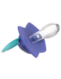 Комплект от симетрични силиконови залъгалки Canpol Neon Love, 2 броя, 0-6 м, сини