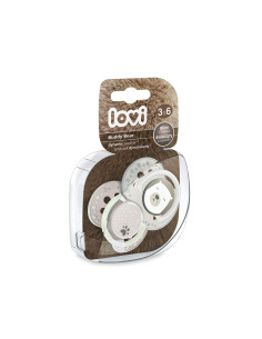 Силиконова залъгалка Lovi Buddy Bear, 2 броя, 3-6м