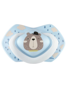 Комплект от симетрични силиконови залъгалки Canpol Bounjour Paris, 2 броя, 18+ м, сини