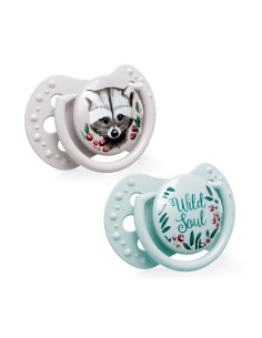 Силиконова залъгалка Lovi Wild Soul, момче, 0-3м, 2 броя