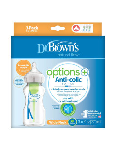 Шише Dr.Browns Wide-Neck Options+ 3бр. 270 ml. 2