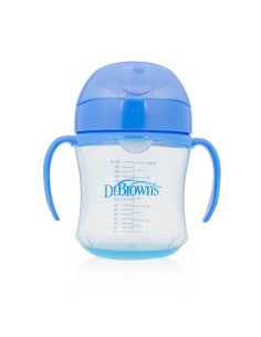 Чаша Dr.Browns преходна мек накрайник с дръжки 180мл. Синя