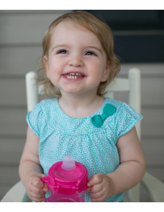 Чаша Dr.Browns преходна мек накрайник с дръжки 180мл. Розова 6m+ 2