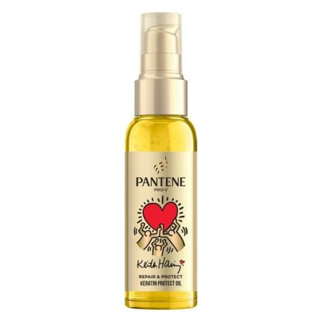 PANTENE Repair & Protect Keratin Възстановяващо, масло за коса, за суха, чуплива или третирана коса, 100 мл