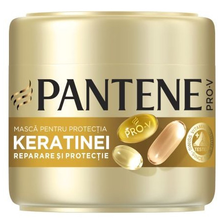 PANTENE Repair & Protect Keratin Възстановяваща, маска за коса, за суха, чуплива или третирана коса, 200 мл