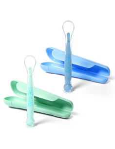 Силиконова лъжица Babyono с вакуумна основа в кутийка 1462/01