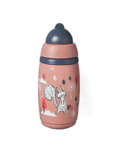 Неразливаща се термочаша със сламка SuperStar Insulated Straw Cup, с антибактериално покритие Bacshield, 266 мл, 12м+, розова