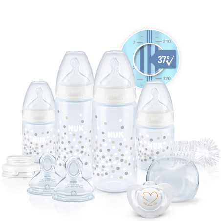Подаръчен комплект за новородено Nuk First Choice Perfect Start Temperature Control, 10 части, неутрален