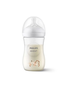 Шише с биберон без протичане 1м+ Philips-Avent Natural Response 3.0, 260мл, жираф 2