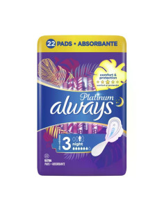 ALWAYS Платинум Дей - Найт, Размер 3, дамски превръзки, Куатро, 6D, 22 бр.