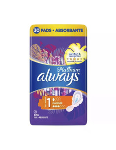 ALWAYS Платинум Нормал, Размер 1, дамски превръзки, Куатро, 4D, 30 бр.