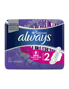 ALWAYS Платинум Супер, Размер 2, дамски превръзки, 5D, 7 бр.