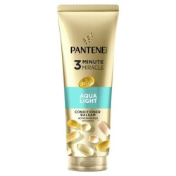 PANTENE Aqua Light 3 Minute Miracle, балсам, за фина и склонна към омазняване коса, 220 мл