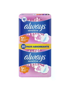 ALWAYS Сензитив Ултра Нормал, Размер 1, дамски превръзки, Дуо, 4D, 20 бр.