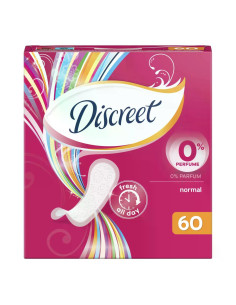 DISCREET Нормал Плюс, ежедневни дамски превръзки, без парфюм, 60 бр.