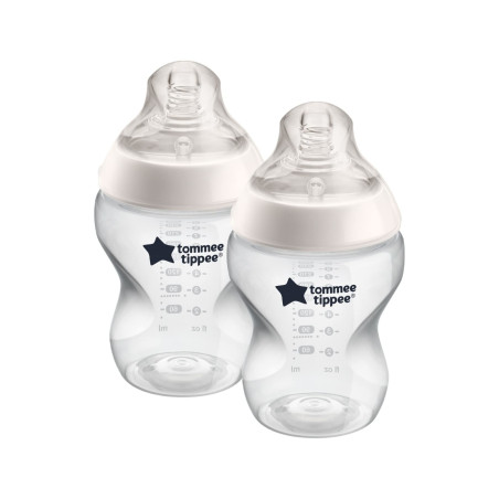 Бебешко пластмасово шише Tommee Tippee Natural Start, 260 мл, 2 броя