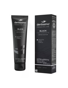 DENTISSIMO Extra Whitening Black избелваща, паста за зъби, 75 мл