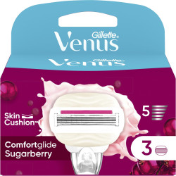 GILLETTE VENUS ComfortGlide Sugarberry, ножчета за самобръсначка, 3 бр.