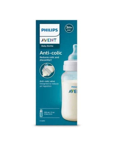 Бебешко шише за хранене Avent Anti-Colic, 3 м+, 330 мл., SCY106/01