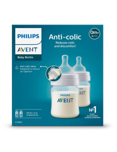 Комплект бебешки шишета за хранене Avent Anti-Colic, 2 бр., 0 м+, 125 мл., SCY100/02 2