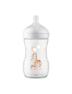 Бебешко шише за хранене Avent Natural Response 260 мл., 1+ месеца, жирафи SCY903/66