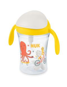 Чаша MOTION CUP 230мл., със слмка, жълта, 8+ мес. 2