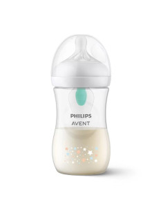 Бебешко шише за хранене Avent Natural Response с клапа AirFree, 260 мл., 1+ месеца, Звезди и мече, SCY673/82