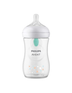Бебешко шише за хранене Avent Natural Response с клапа AirFree, 260 мл., 1+ месеца, Звезди и мече, SCY673/82 2