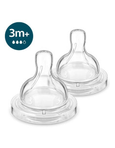 Биберони за хранене Avent Anti-colic 3+ месеца, Сила на потока 3, 2 бр., SCY763/02