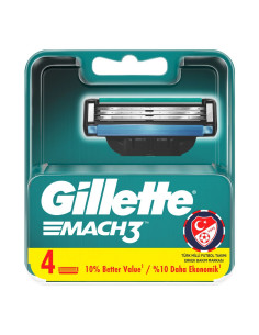 GILLETTE Mach 3 Regular, ножчета за самобръсначка, 4 бр.