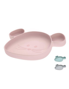 Детска чиния за хранене Lassig Little Chums Mouse силиконова с вендуза