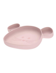Детска чиния за хранене Lassig Little Chums Mouse силиконова с вендуза 2