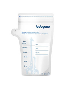Торбички за съхранение на кърма BabyOno 180мл 30бр, 1084