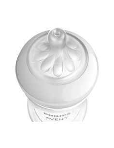 Шише с биберон без протичане 1м+ Philips-Avent Natural Response 3.0, 260 мл, розово