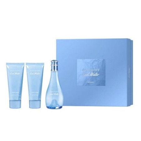 DAVIDOFF COOL WATER Комплект дамска тоалетна вода 100мл.+лосион за тяло 75мл.+душ гел 75мл.