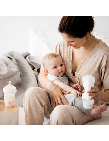 Ръчна помпа за кърма NIP First Moments All-in-One System с шише, 150 мл.