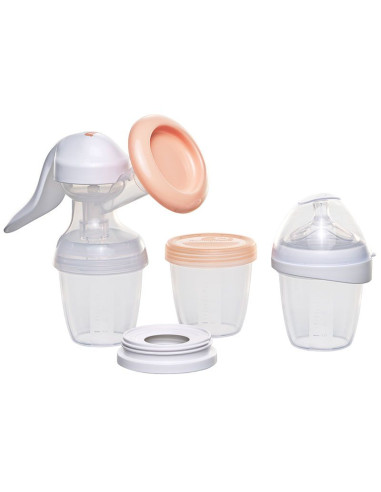 Ръчна помпа за кърма NIP First Moments All-in-One System с шише, 150 мл.