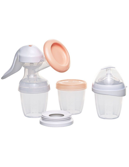 Ръчна помпа за кърма NIP First Moments All-in-One System с шише, 150 мл.