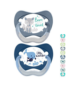 Залъгалки NIP Family Силикон етап 2, 5-18 месеца, 2 бр.