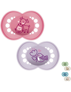 Залъгалка MAM Original Pure Sother 6m+, със стерилизираща кутия, 2 бр.