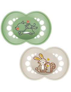 Залъгалка MAM Original Pure Soother 16m+, със стерилизираща кутия, 2бр. 2