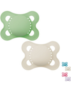 Залъгалка MAM Original Pure Soother Solid 2-6m, със стерилизираща кутия, 2бр.